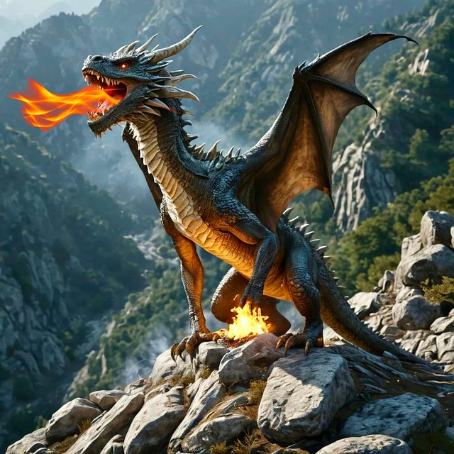 Free ai generated dragon nature illustration