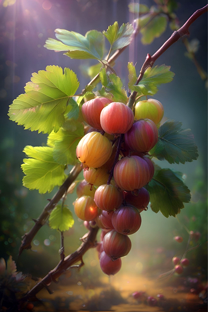 Download free HD stock image of Ai Generated Gooseberry Free ai generated gooseberry fruit illustration