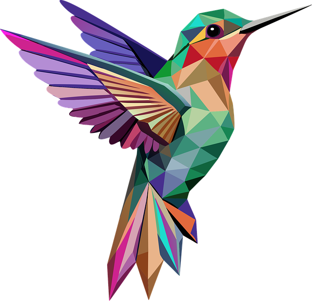 Ai Generert, Kolibri, Geometrisk, Fugl
