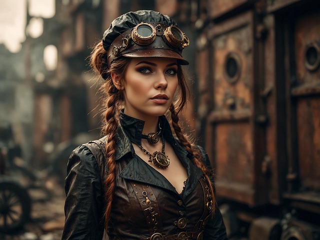 Download free HD stock image of Ai Generated Woman Free ai generated woman steampunk illustration