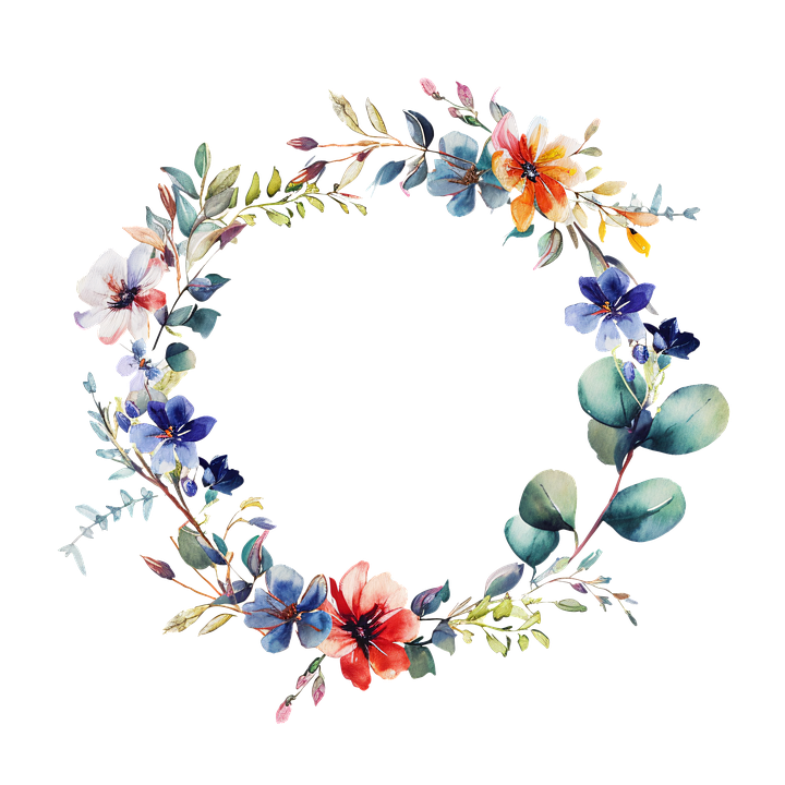 download-ai-generated-flowers-wreath-royalty-free-stock-illustration