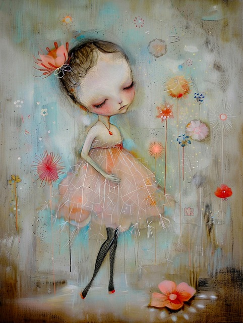 Free ai generated whimsical girl illustration