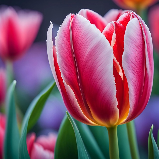 Free ai generated tulip flower illustration