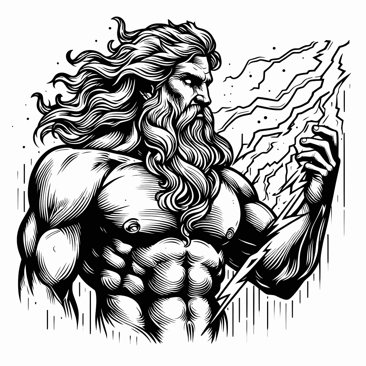 Download Greek Mythology Thunder God Lightning Royalty Free Vector 