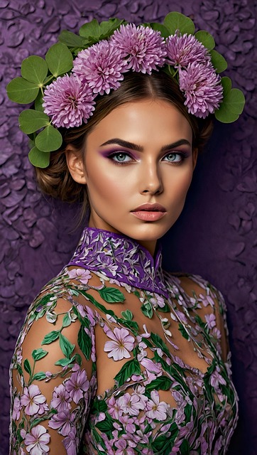 Free woman flower luck illustration