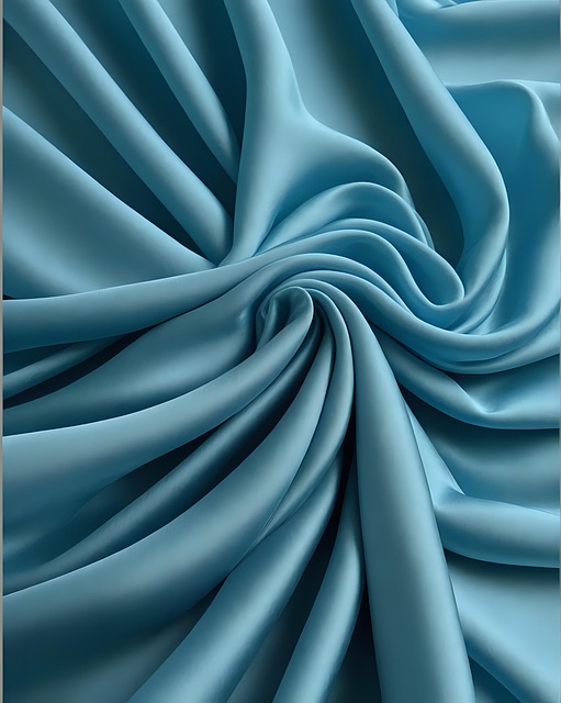 Free silk blue fabric illustration