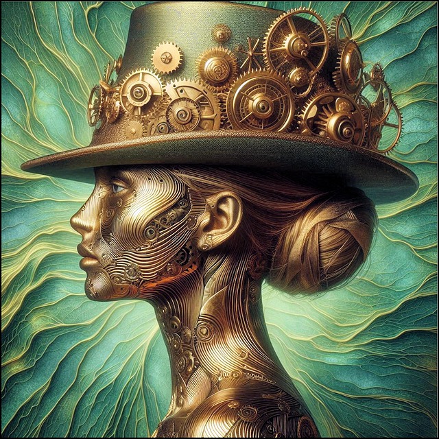 Free ai generated steampunk woman illustration