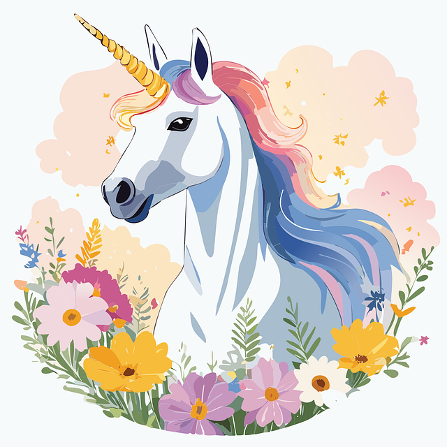 Free unicorn fantasy horn vector
