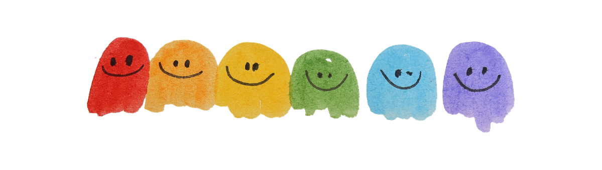Freunde, Kritzelei, Bunt, Lachen, Freude
