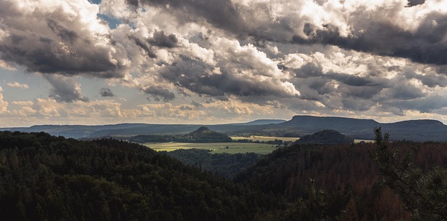 Free Clouds Elbe Sandstone Mountains photo and picture