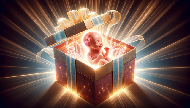 Free newborn light generated by ai illustration