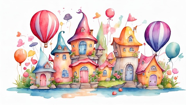 Free house mushroom design illustration