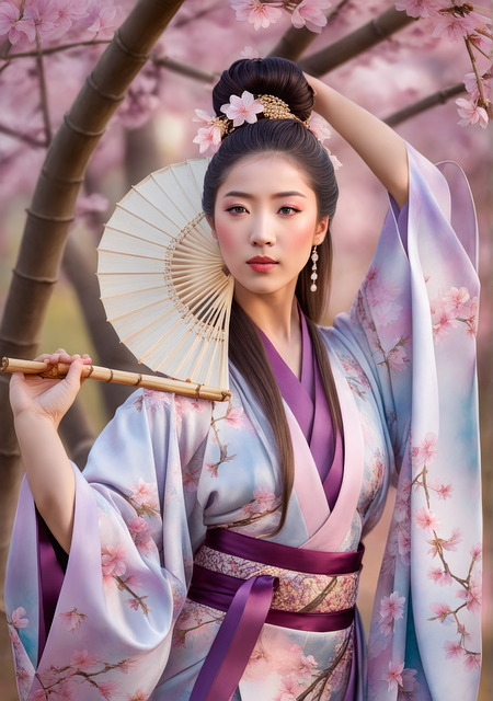 Free ai generated japanese woman illustration