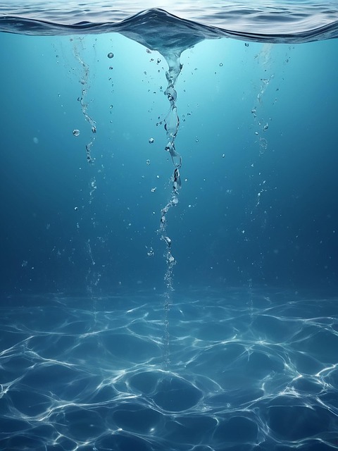 Free stream water landscape illustration