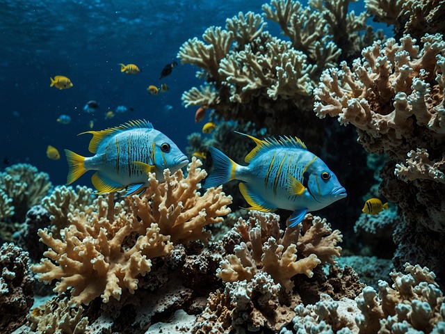Free ai generated coral reef fishes illustration