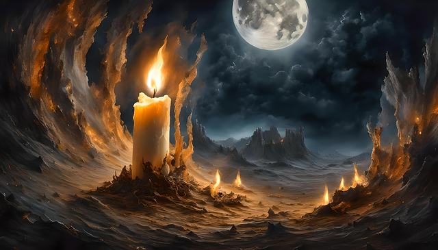 Free power candle light illustration