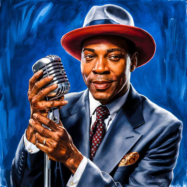 Free portrait male singer illustration