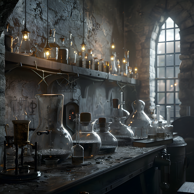 Free alchemical alchemy magician illustration