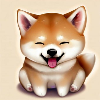 Free Joyful Shibu Inu illustration and picture