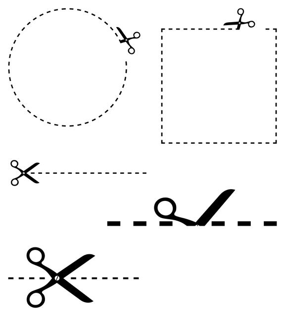 Nožnice, Rezať, Rezanie, Linky