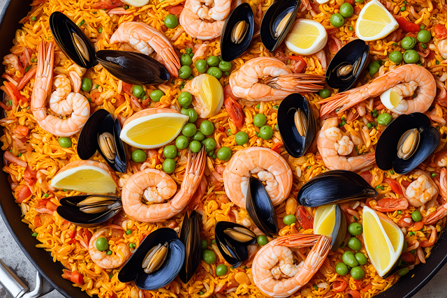 Free spanish-paella seafood paella paella illustration