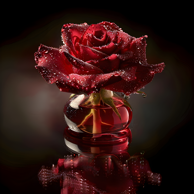 Free ai generated rose aromatherapy illustration