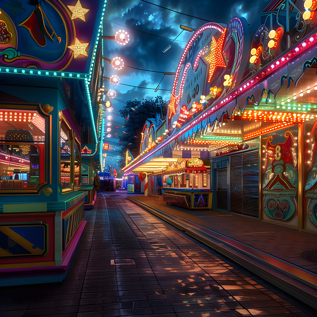 Free entertaining carousel sky illustration