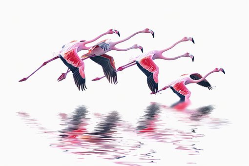 Free Birds Flying illustration and picture