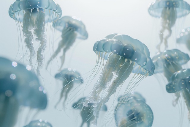 Free ai generated jellyfish drifting illustration