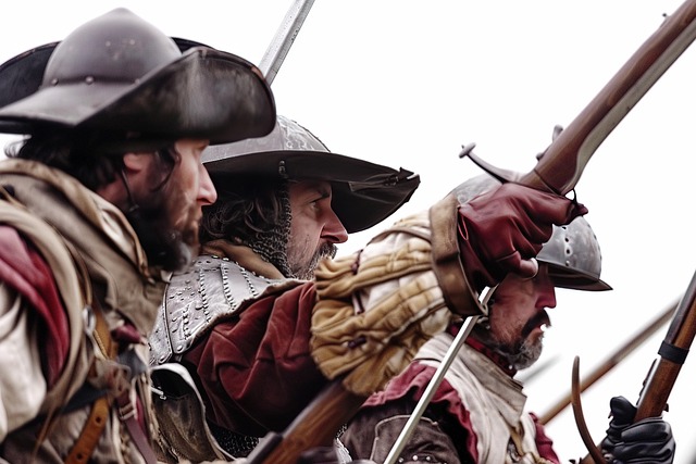 Free historical reenactment battle illustration
