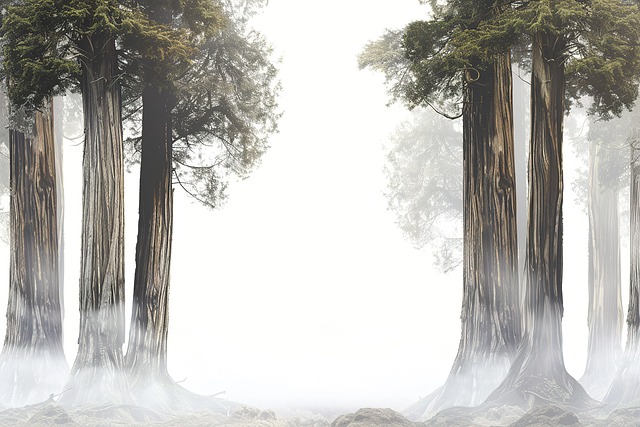 Free redwood forest giant illustration