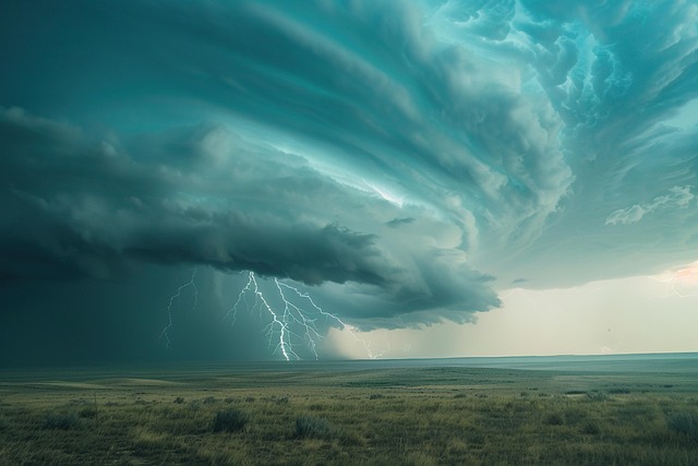 Free thunderstorm massive prairie illustration