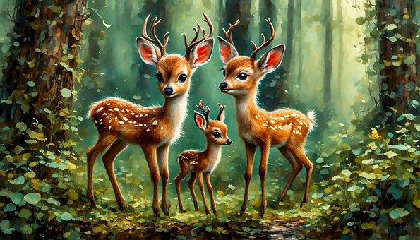 Free Animals Family illustration and picture
