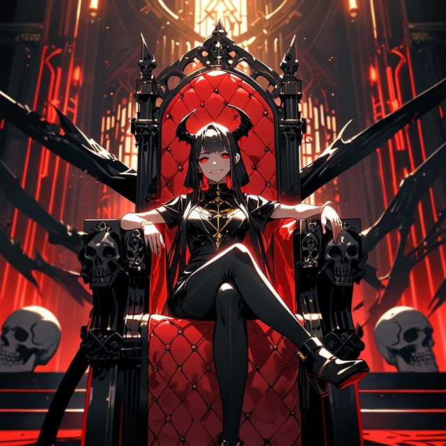 Free ai generated woman throne illustration
