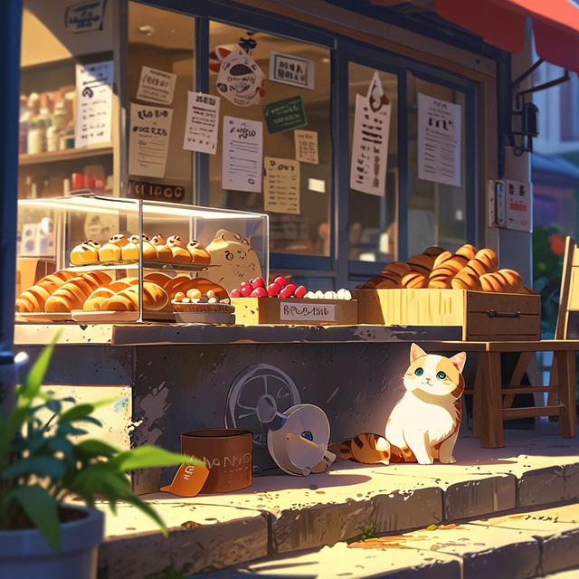 Free bread noon lunch illustration