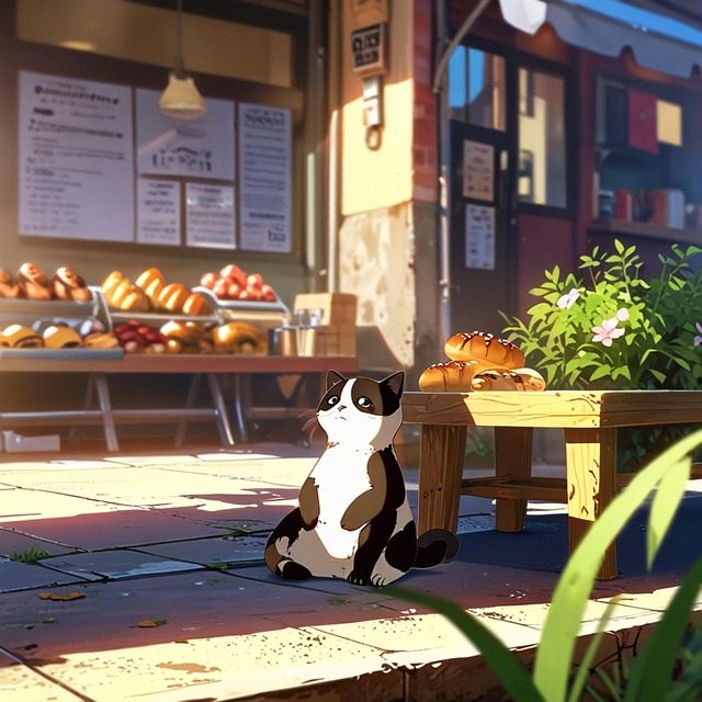 Free bread noon lunch illustration