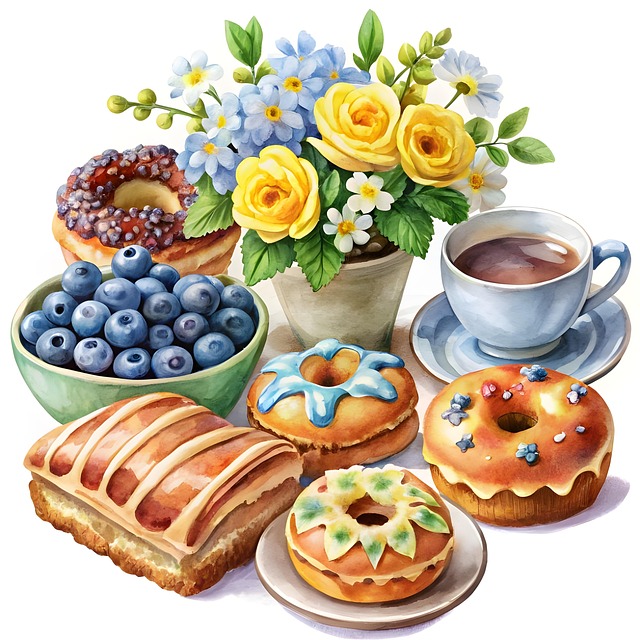 Free ai generated donuts food illustration