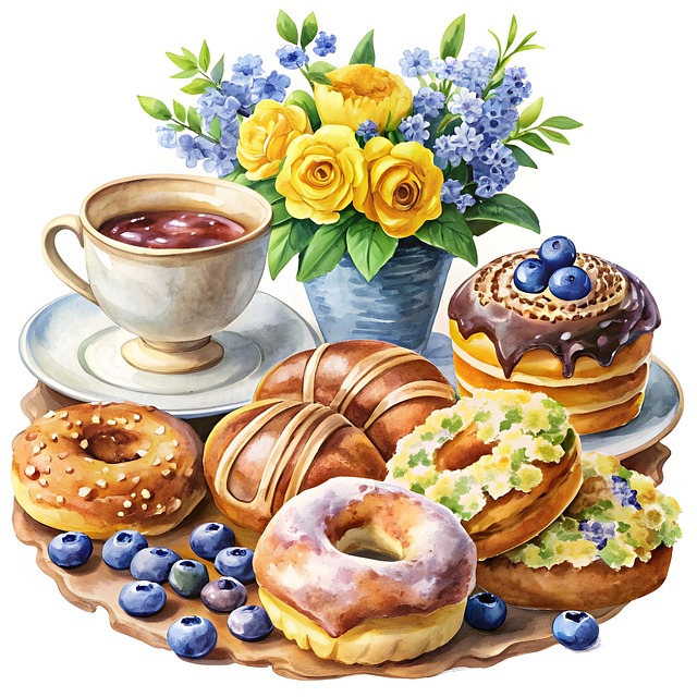 Free ai generated donuts sweet illustration