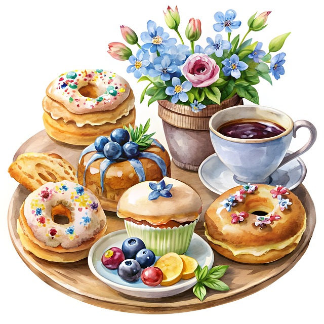 Free ai generated donuts sweet illustration