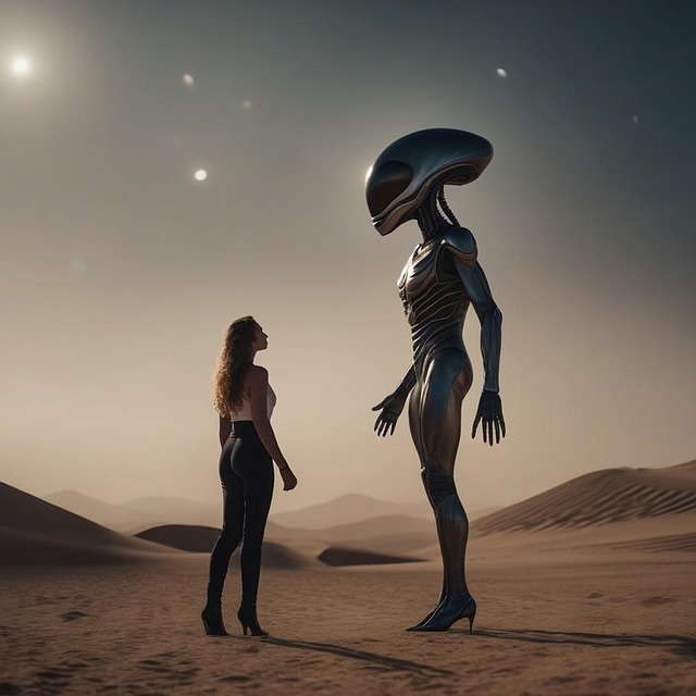 Free ai generated alien human illustration