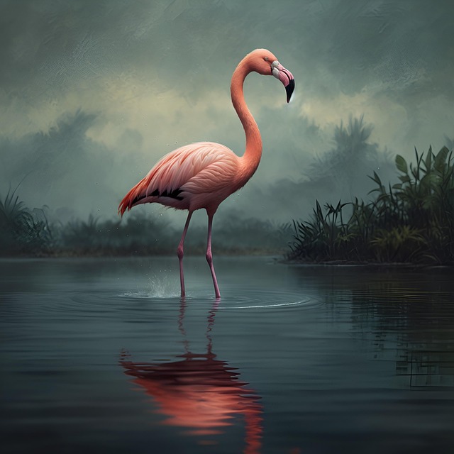 Free artistic painting bird illustration
