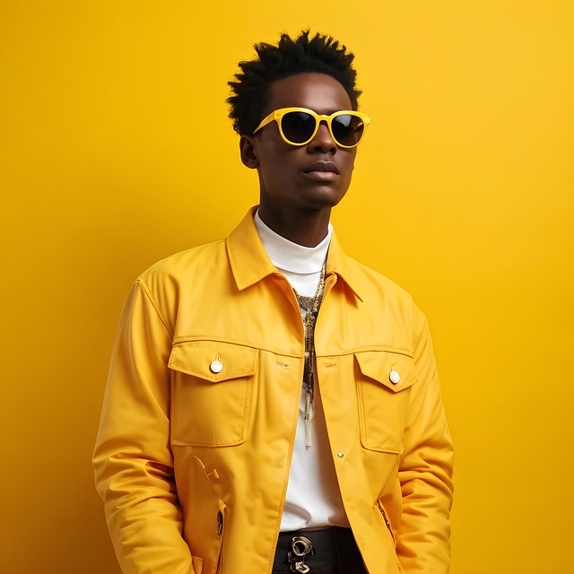 Free man model yellow illustration