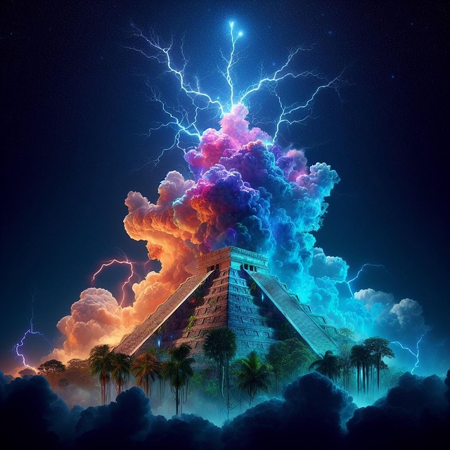 Free ai generated maya pyramid illustration