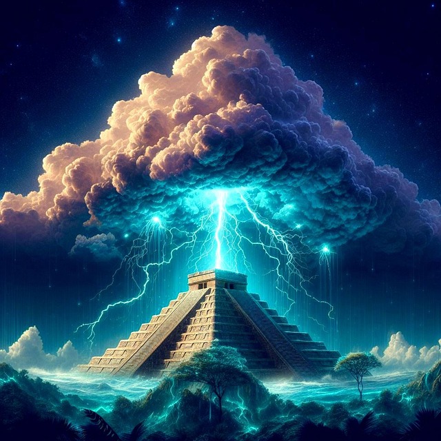 Free ai generated maya pyramid illustration