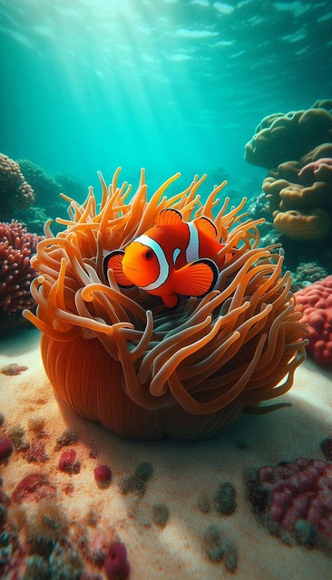 Free Ai Generated Clownfish illustration and picture