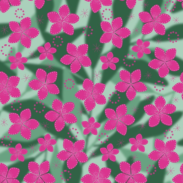 Flores, Romántico, Rosado, Verde, Bloom