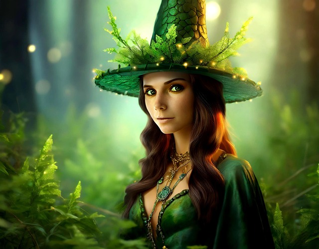 Free ai generated witch wicca illustration
