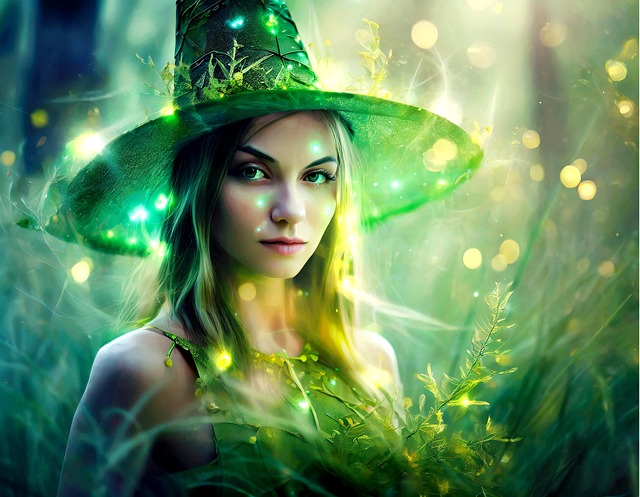 Free ai generated witch wicca illustration