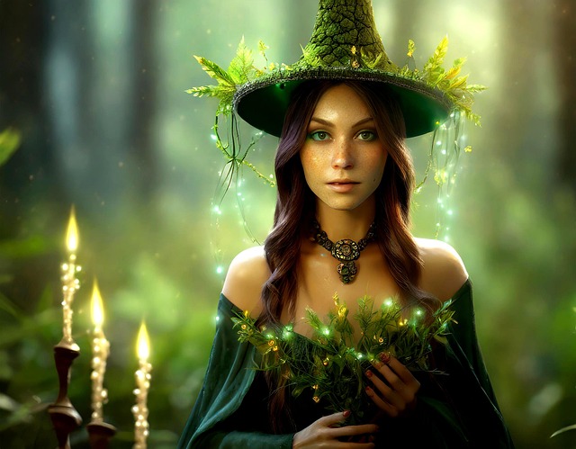 Free ai generated witch wicca illustration