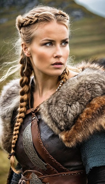 Free shieldmaiden vikings ai generated illustration